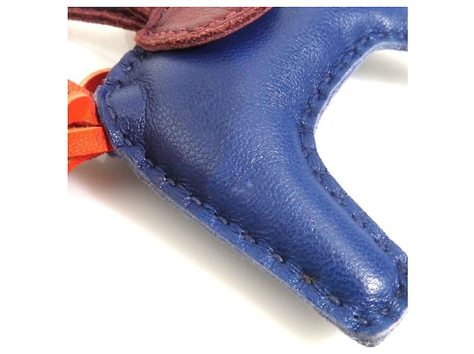 Hermès Charm per borsa Hermes Rodeo PM Rosso Blu - vista 8