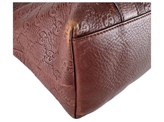 Borsa Tote Gucci in pelle marrone - vista 10