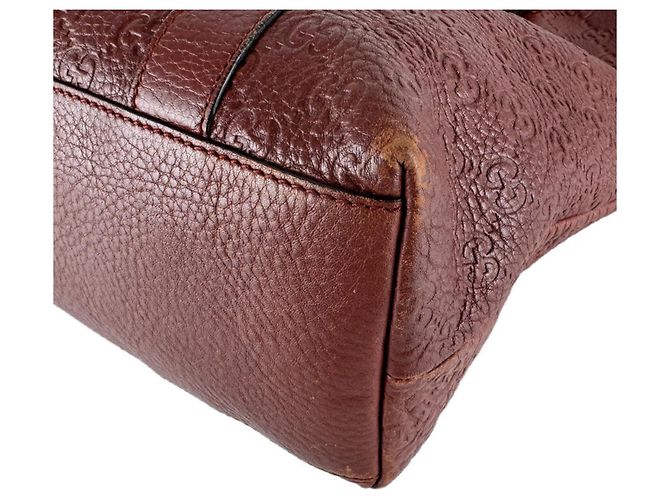 Borsa Tote Gucci in pelle marrone - vista 11