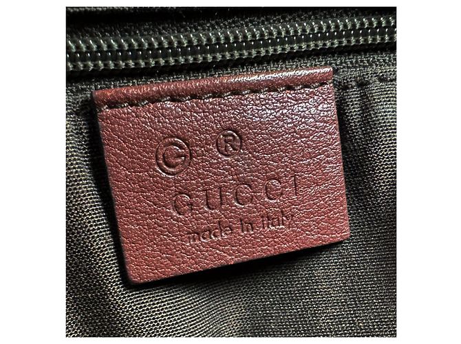 Borsa Tote Gucci in pelle marrone - vista 13