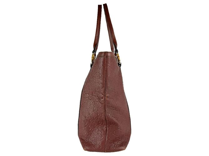 Borsa Tote Gucci in pelle marrone - vista 2
