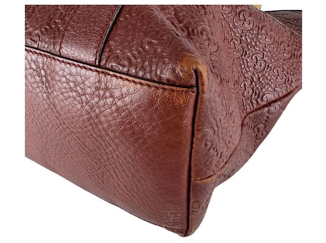 Borsa Tote Gucci in pelle marrone - vista 9