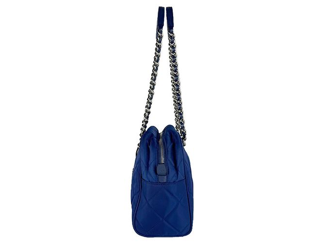 Borsa a tracolla in nylon blu scuro Prada - vista 2