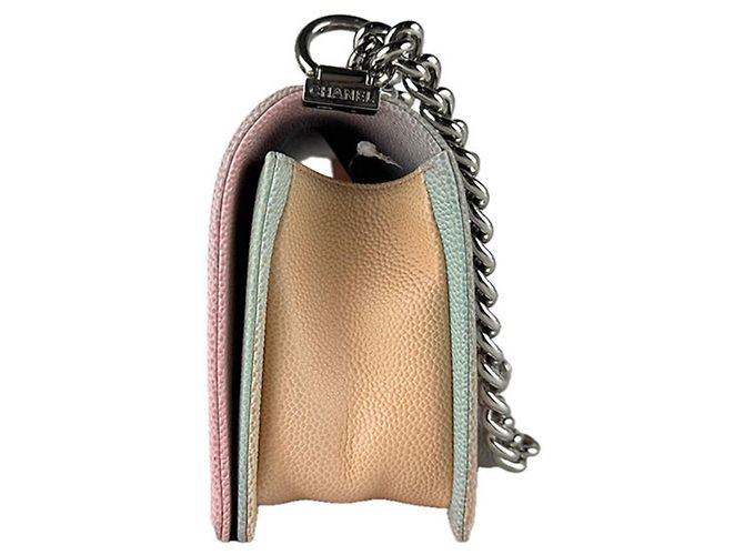 Chanel Boy Schultertasche aus genarbtem Kalbsleder Mehrfarben - Ansicht 2