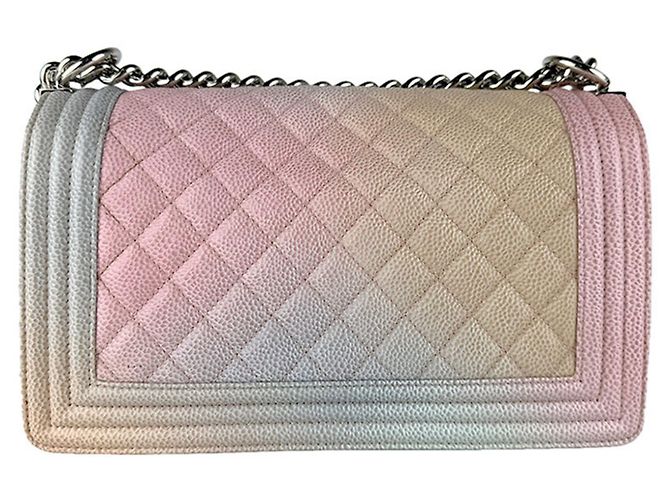 Chanel Boy Schultertasche aus genarbtem Kalbsleder Mehrfarben - Ansicht 3