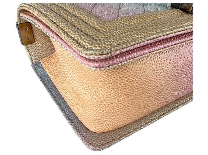 Chanel Boy Schultertasche aus genarbtem Kalbsleder Mehrfarben - Ansicht 8