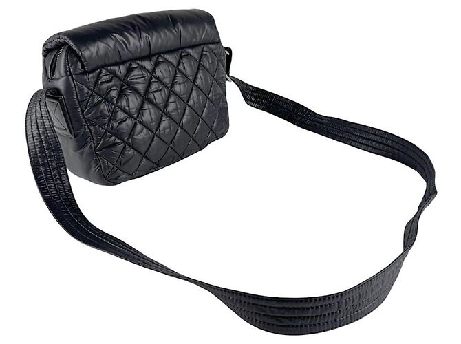 Borsa a Spalla Chanel Coco Cocoon Nylon Nero - vista 10