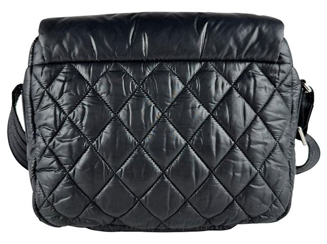 Borsa a Spalla Chanel Coco Cocoon Nylon Nero - vista 3
