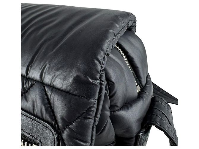 Borsa a Spalla Chanel Coco Cocoon Nylon Nero - vista 7