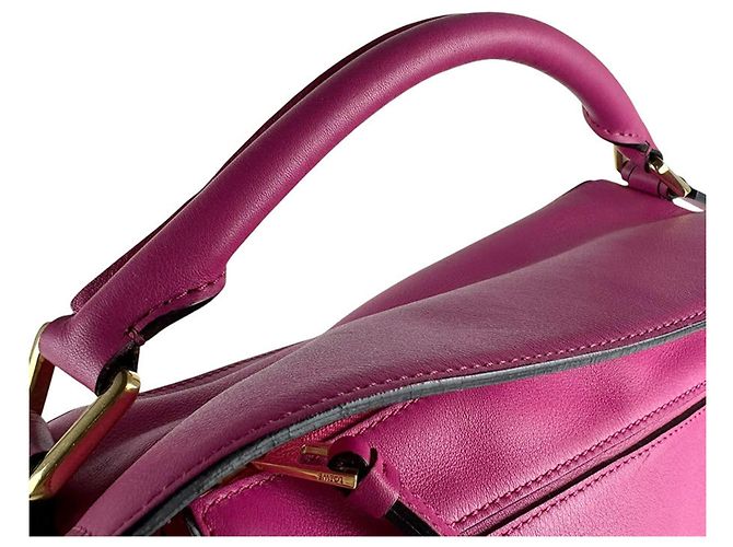 Borsa Puzzle Loewe in pelle rosa - vista 10