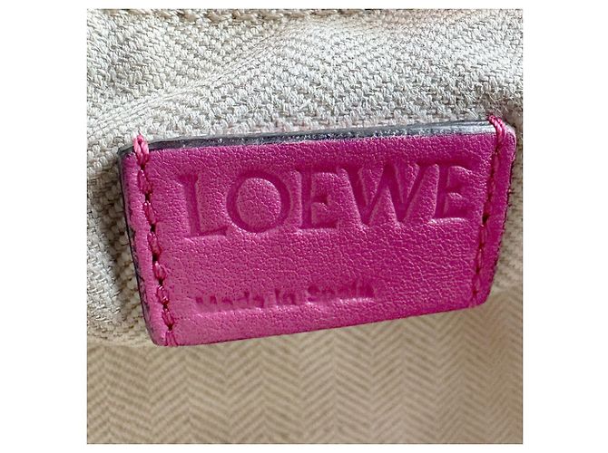 Borsa Puzzle Loewe in pelle rosa - vista 13