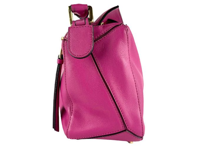 Borsa Puzzle Loewe in pelle rosa - vista 2