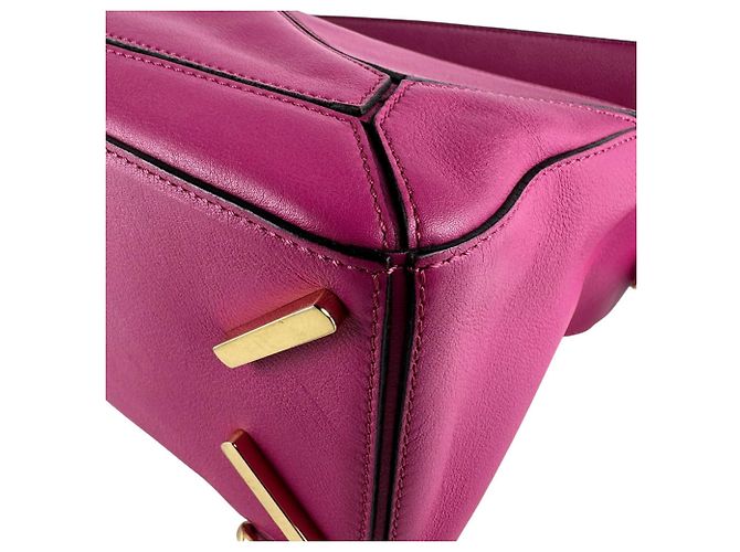 Borsa Puzzle Loewe in pelle rosa - vista 9