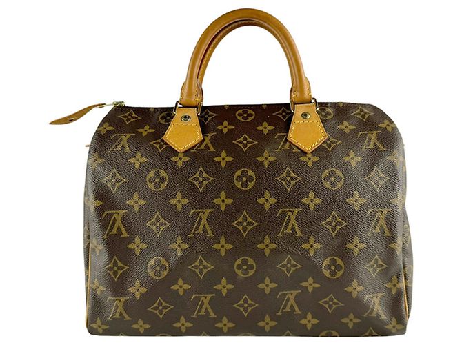 Borsa Louis Vuitton Monogram Speedy 30 Marrone Monogramma - vista 3