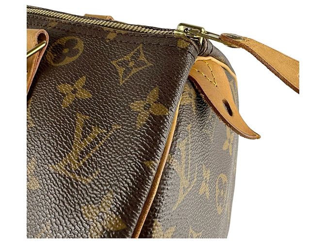 Borsa Louis Vuitton Monogram Speedy 30 Marrone Monogramma - vista 7