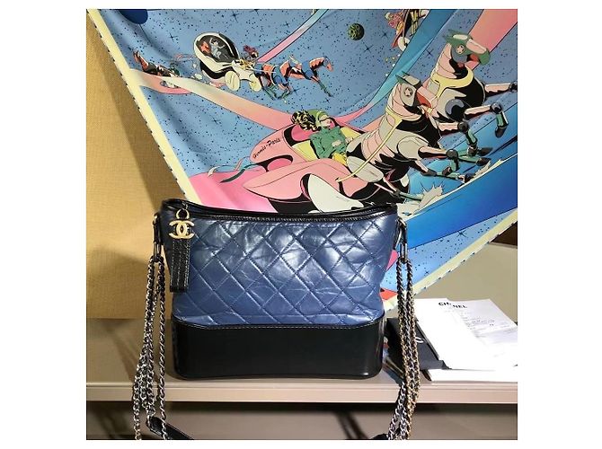 Borsa da viaggio Chanel Blu - vista 2