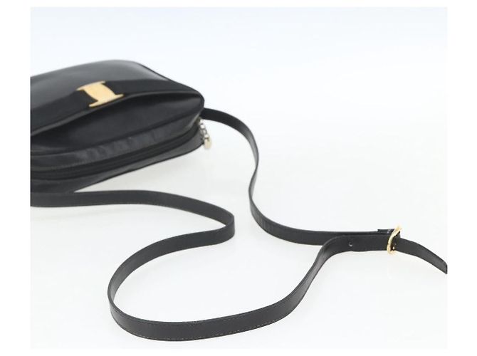 Borsa a tracolla camera Vara Bow Salvatore Ferragamo in vernice Nero - vista 7