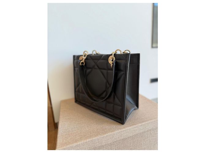 Christian Dior Borsa Lady Dior in pelle nera Nero - vista 3