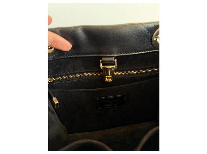 Christian Dior Borsa Lady Dior in pelle nera Nero - vista 4