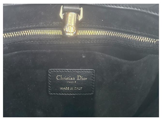 Christian Dior Borsa Lady Dior in pelle nera Nero - vista 6