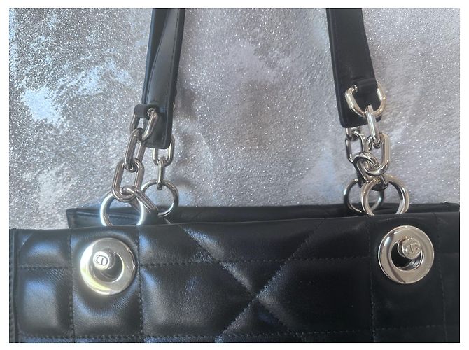 Christian Dior Borsa Lady Dior in pelle nera Nero - vista 7
