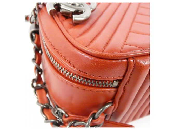 Borsa a tracolla Chanel Coco Boy Line 92655 Rosso - vista 4