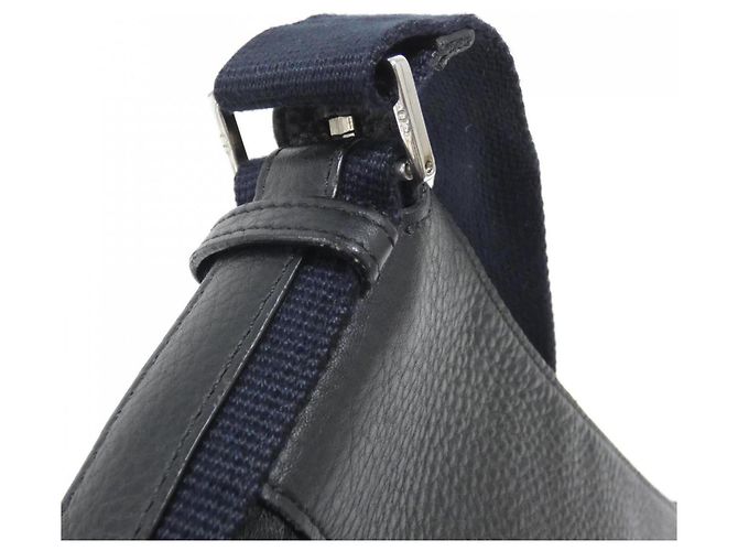 Borsa a tracolla in tela nera Christian Dior Nero - vista 4