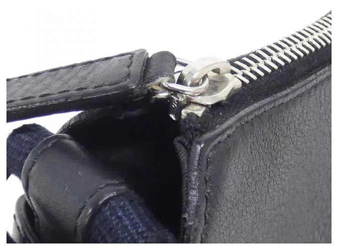 Borsa a tracolla in tela nera Christian Dior Nero - vista 6