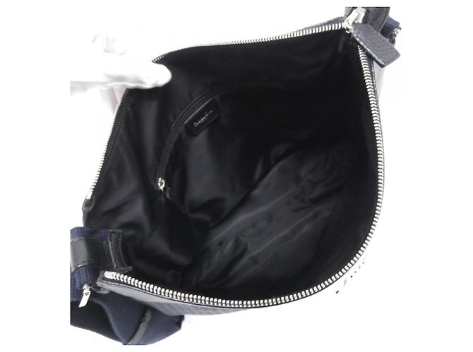 Borsa a tracolla in tela nera Christian Dior Nero - vista 8