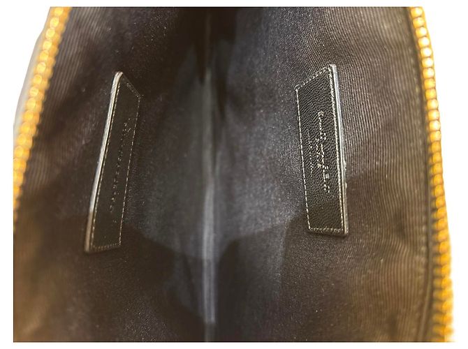 Saint Laurent Zip Leather Medium Negro - vista 4