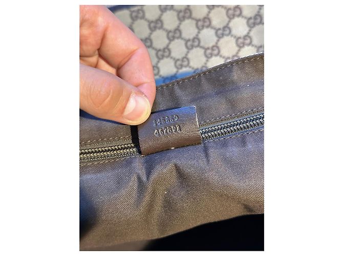 Borsa a Tracolla Gucci GG Supreme Beige Cammello - vista 7
