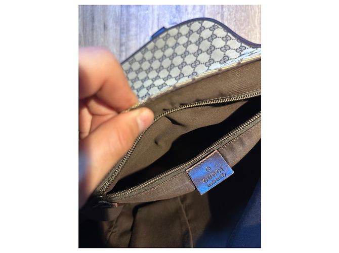 Borsa a Tracolla Gucci GG Supreme Beige Cammello - vista 9