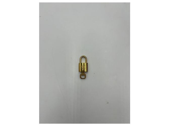 Gemelli con logo lucchetto e chiave Louis Vuitton in metallo D'oro - vista 2
