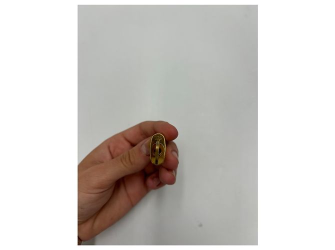 Gemelli con logo lucchetto e chiave Louis Vuitton in metallo D'oro - vista 3