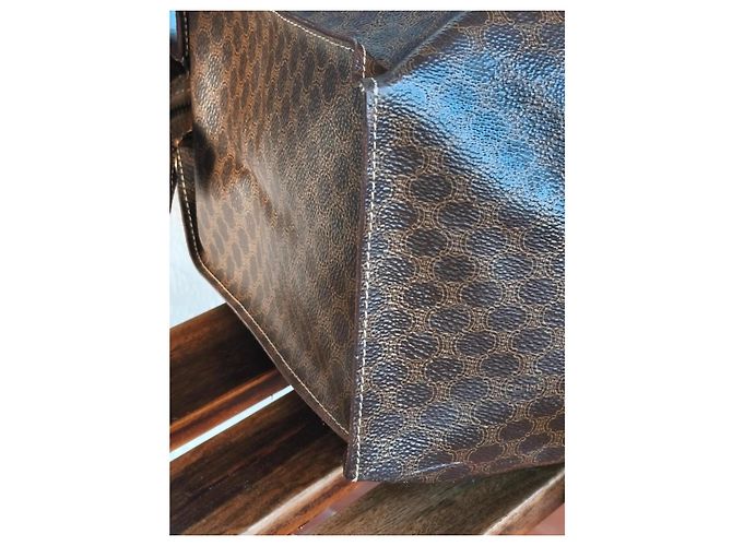 Céline Borsa da viaggio Celine in tela monogram marrone e pelle caramello Monogramma - vista 11