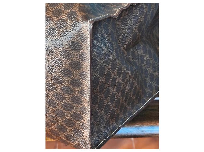 Céline Borsa da viaggio Celine in tela monogram marrone e pelle caramello Monogramma - vista 12