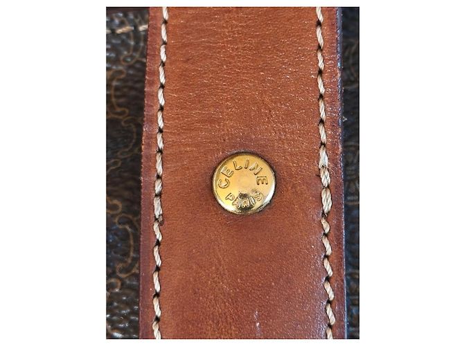 Céline Borsa da viaggio Celine in tela monogram marrone e pelle caramello Monogramma - vista 4
