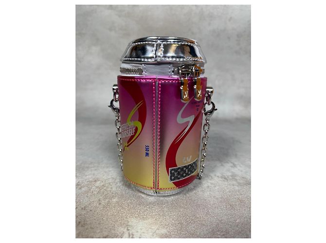 Clutch Louis Vuitton Canette « The It Can » Rosa e Giallo Metallico - vista 3