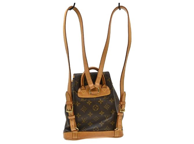 Sac à dos Louis Vuitton Vintage Montsouris Monogram Canvas Mini Marron - vue 2