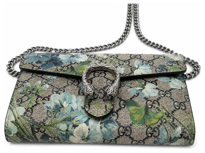 Borsa a tracolla Dionysus Gucci GG Supreme con stampa floreale Blu Multicolore Beige Verde - vista 5