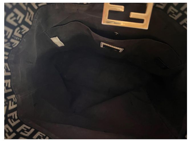 Borsa Fendi Zucca Marrone Bianco - vista 8