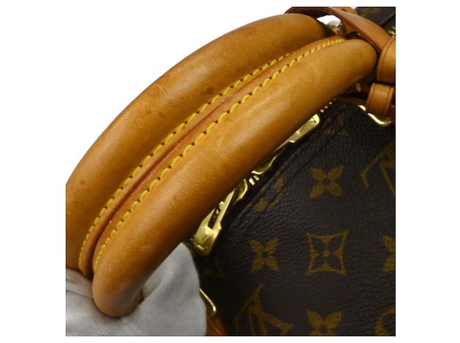 Borsa Keepall Louis Vuitton in tela Monogram 50 Marrone - vista 6
