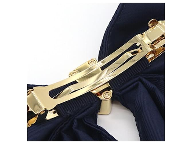 Barrette in nylon TESSUTO blu navy Prada - vista 3