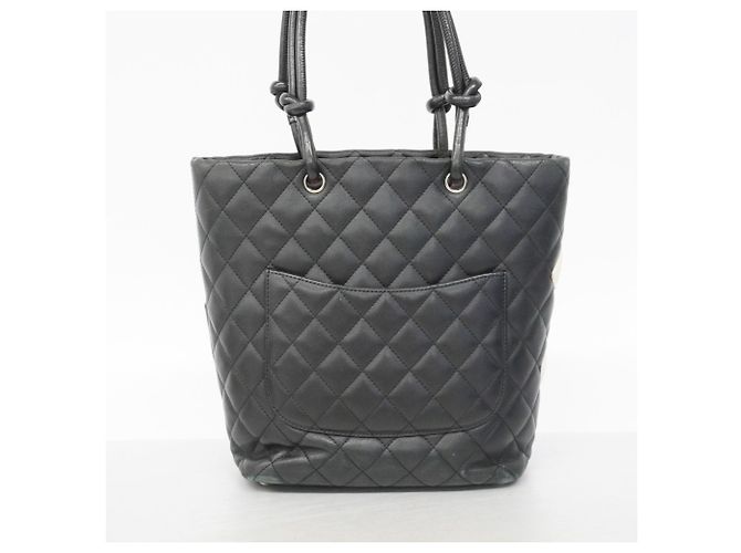 Chanel Cambon Shopper aus Lammleder Schwarz - Ansicht 12