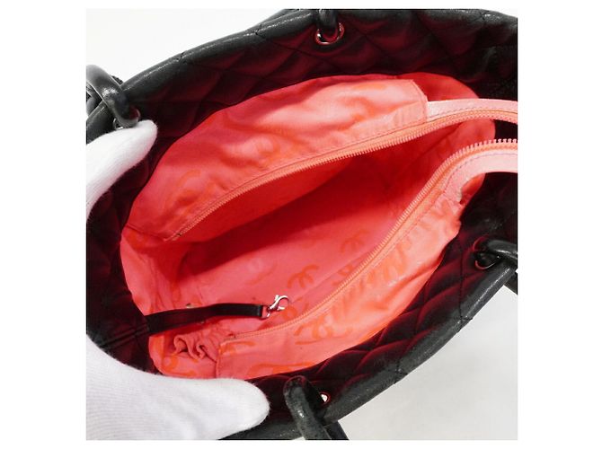 Chanel Cambon Shopper aus Lammleder Schwarz - Ansicht 4
