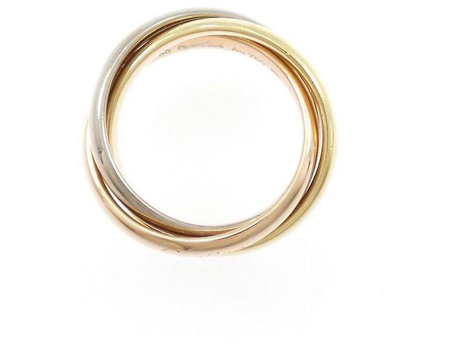 Anello Cartier Trinity in oro rosa bianco e giallo 18K - vista 2