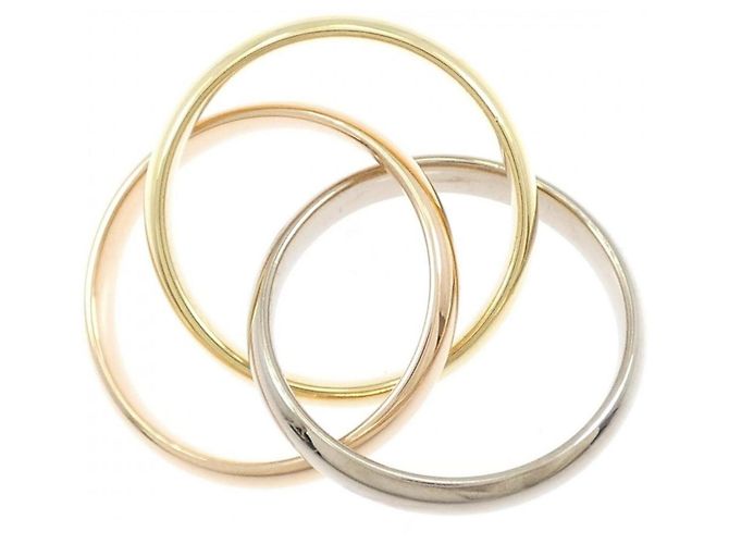 Anello Cartier Trinity in oro rosa bianco e giallo 18K - vista 3