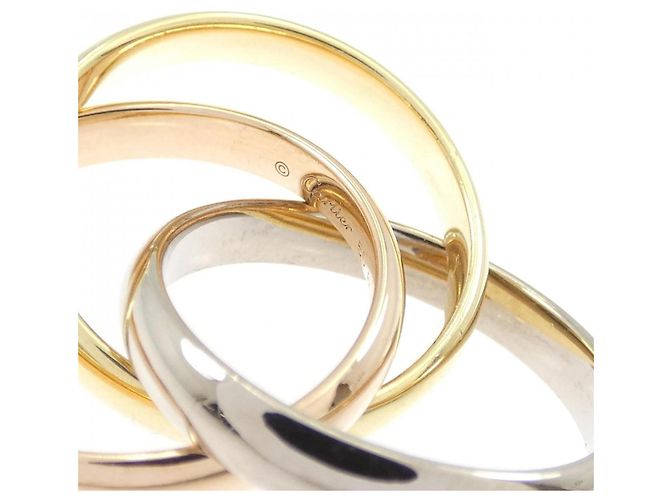 Anello Cartier Trinity in oro rosa bianco e giallo 18K - vista 4