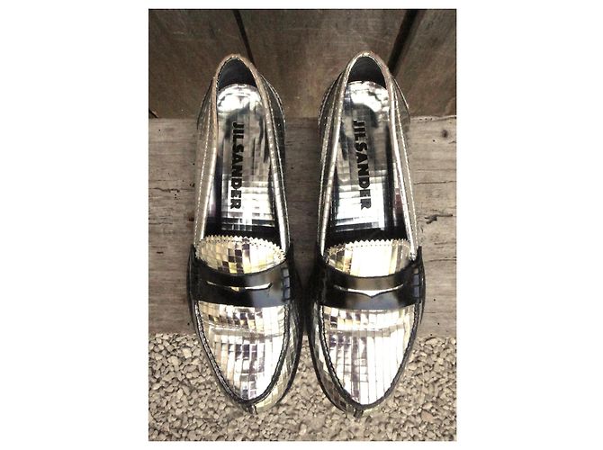 Mocassini Jil Sander stile palla da discoteca Argento - vista 2