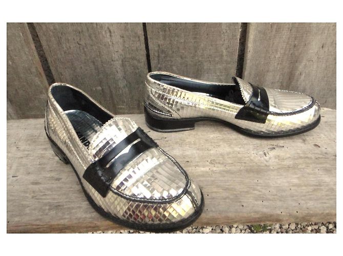 Mocassini Jil Sander stile palla da discoteca Argento - vista 4